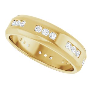 14K Yellow Gold 5/8 CTW Diamond Men's Band. 126631:60002:P