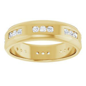 14K Yellow Gold 5/8 CTW Diamond Men's Band. 126631:60002:P