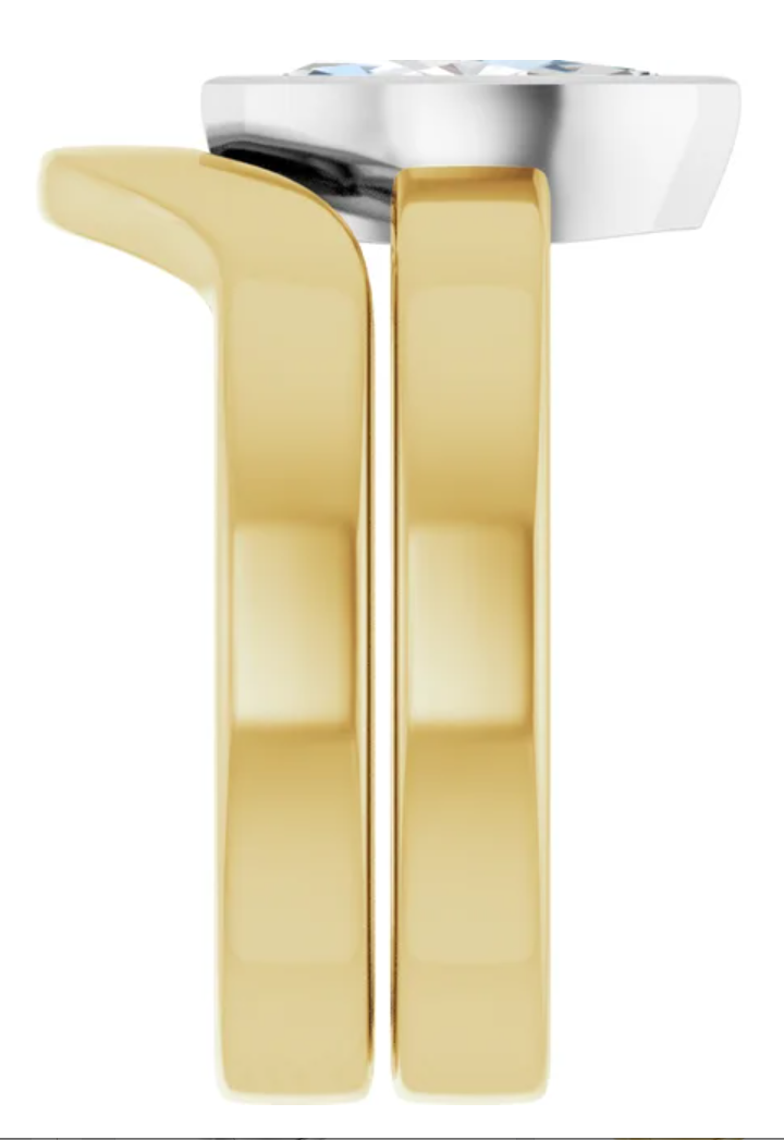 14K Yellow Gold Band for 10x5 mm Marquise Ring 57973:358:P