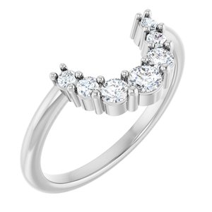 Platinum 1/3 CTW Diamond Contour Band. 126886:LG101:P