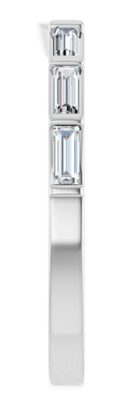 14K White Gold Band for 6.5 mm Round Ring 127068:300:P