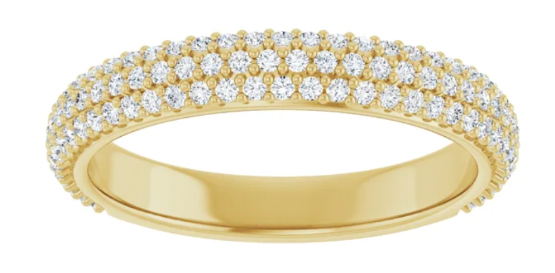 14K Yellow Gold Diamond Accented Band for 7x5 mm Oval Ring 127234:300:P
