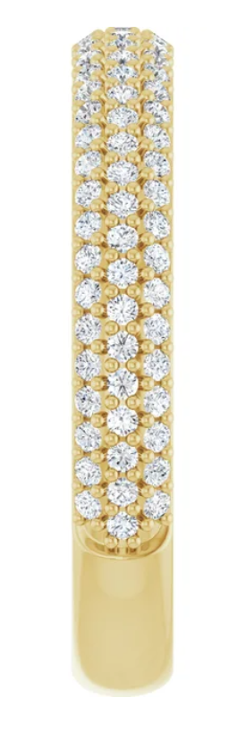14K Yellow Gold Diamond Accented Band for 7x5 mm Oval Ring 127234:300:P