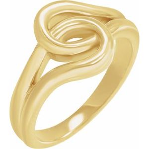 14K Yellow Gold Interlocking Ring. 57971:103:P