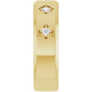 14K Yellow Gold 1.75 mm Square Men's Band. 126880:286:P