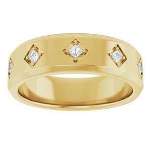 14K Yellow Gold 1.75 mm Square Men's Band. 126880:286:P