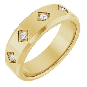 14K Yellow Gold 1.75 mm Square Men's Band. 126880:286:P