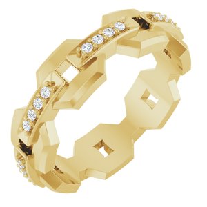 14K Yellow Gold Accented Band. 126784:124:P