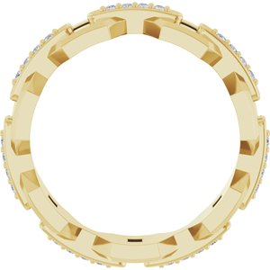 14K Yellow Gold Accented Band. 126784:124:P