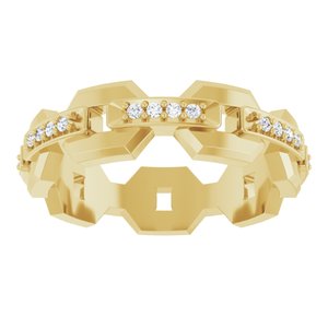 14K Yellow Gold Accented Band. 126784:124:P