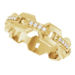 14K Yellow Gold Accented Band. 126784:124:P