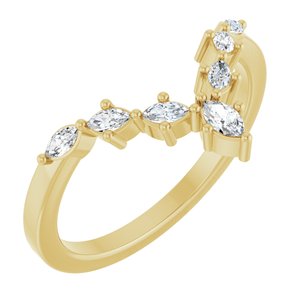 14K Yellow Gold 1/5 CTW Diamond Contour Band. 126889:LG108:P
