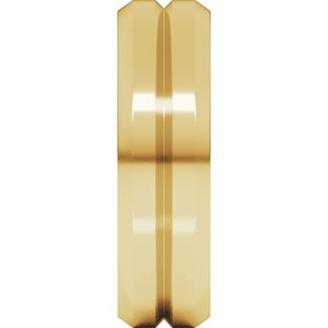 14K Yellow Gold 6 mm Beveled-Edge Grooved Comfort-Fit Flat Band. VBVIR10:1148:P