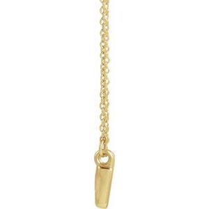 14K Yellow Gold .0075 CTW Diamond Creation of Adam 18" Necklace