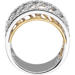 14K White/Yellow Gold 1/3 CTW Diamond Anniversary Band. 66713:101:P