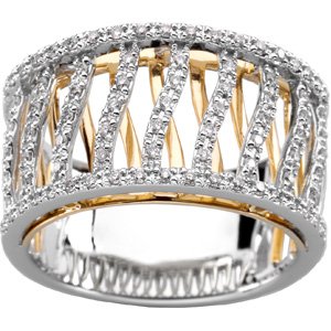 14K White/Yellow Gold 1/3 CTW Diamond Anniversary Band. 66713:101:P
