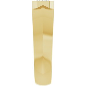 14K Yellow Gold 7x5 mm Emerald Men's Band. 126863:376:P