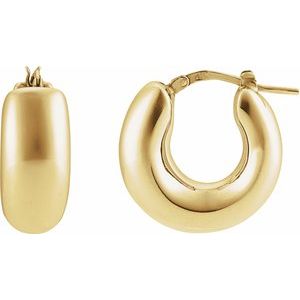14K Yellow Gold Electroform 20 mm Hoop Earrings. 689254:600:P