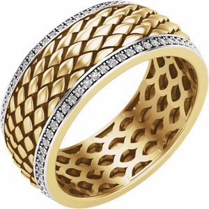 14K Yellow Gold 5/8 CTW Diamond Men's Band. 689242:LG606:P