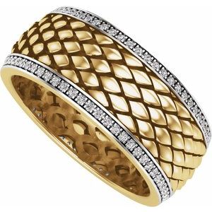 14K Yellow Gold 5/8 CTW Diamond Men's Band. 689242:LG606:P