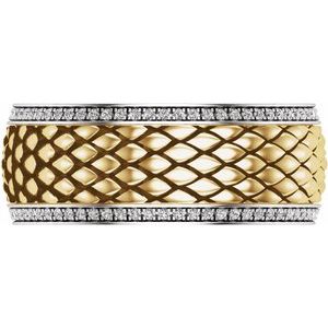 14K Yellow Gold 5/8 CTW Diamond Men's Band. 689242:LG606:P