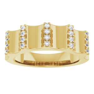 14K Yellow Gold 1/3 CTW Diamond Men's Band. 689240:LG600:P