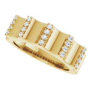 14K Yellow Gold 1/3 CTW Diamond Men's Band. 689240:LG600:P