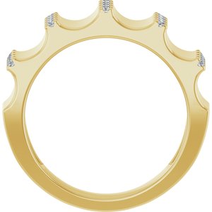 14K Yellow Gold 1/3 CTW Diamond Men's Band. 689240:LG600:P