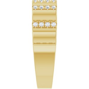 14K Yellow Gold 1/3 CTW Diamond Men's Band. 689240:LG600:P