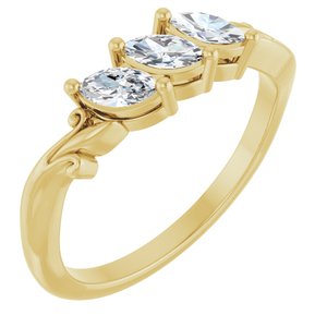 14K Yellow Gold 1/2 CTW Diamond Anniversary Band. 126953:LG108:P