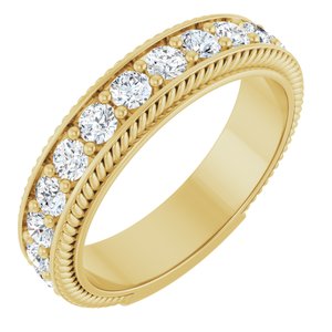 14K Yellow Gold 2.5 mm Round Anniversary Band. 126906:196:P