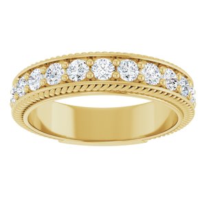 14K Yellow Gold 2.5 mm Round Anniversary Band. 126906:196:P