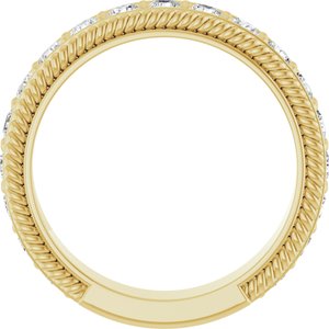 14K Yellow Gold 2.5 mm Round Anniversary Band. 126906:196:P