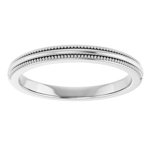 Platinum Band for 10x7 mm Pear Ring. 57979:756:P