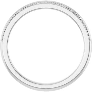 Platinum Band for 10x7 mm Pear Ring. 57979:756:P
