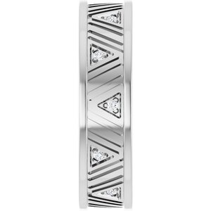 14K White Gold 1.2 mm Round Band. 126638:196:P