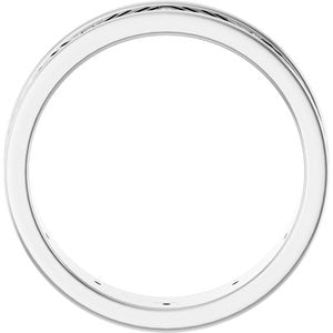 14K White Gold 1.2 mm Round Band. 126638:196:P