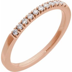 14K Rose Gold 1/6 CTW Diamond Stackable Ring. 689237:646:P