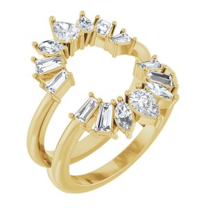 14K Yellow Gold 1 CTW Diamond Ring Guard. 126970:LG100:P