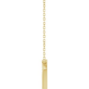 14K Yellow Gold 1/8 CTW Diamond Petite Double Interlocking Heart 16-18" Necklace