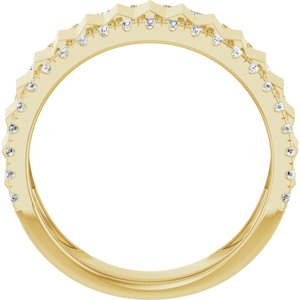 14K Yellow Gold 9/10 CTW Lab-Grown Diamond Band