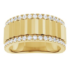 14K Yellow Gold 9/10 CTW Lab-Grown Diamond Band