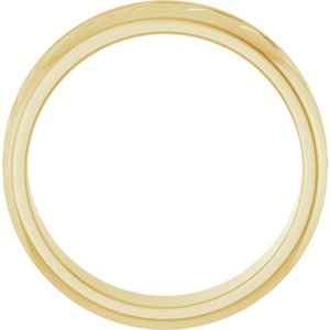 14K Yellow Gold 5.4 mm Woven-Design Flat Band. 58028:108:P