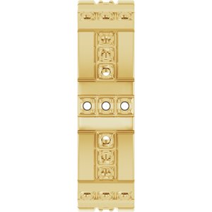 14K Yellow Gold 1.2 mm Round Accented Eternity Band. 126883:247:P