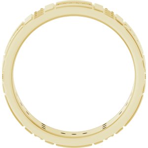 14K Yellow Gold 1.2 mm Round Accented Eternity Band. 126883:247:P