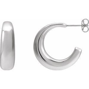 Sterling Silver 19.2 mm Hoop Earrings. 689324:603:P