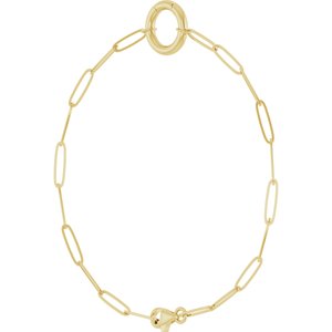 14K Yellow Gold Charm 7" Bracelet