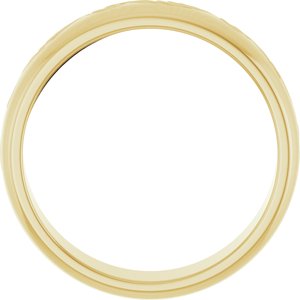 14K Yellow Gold 7 mm Scroll Comfort-Fit Band. 52178:171:P