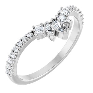 Platinum 1/3 CTW Diamond Contour Band. 127013:LG107:P