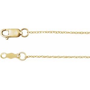 14K Yellow Gold .75 mm Rope Chain